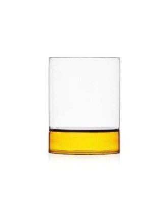 Pahar pentru apa, 10 cm, Amber-Clear, Bamboo Groove - designer Anna Perugini - ICHENDORF